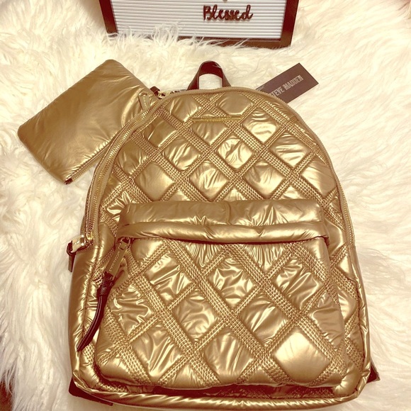 🎒 NWT Steve Madden Gold Girl’s Backpack - Picture 2 of 5